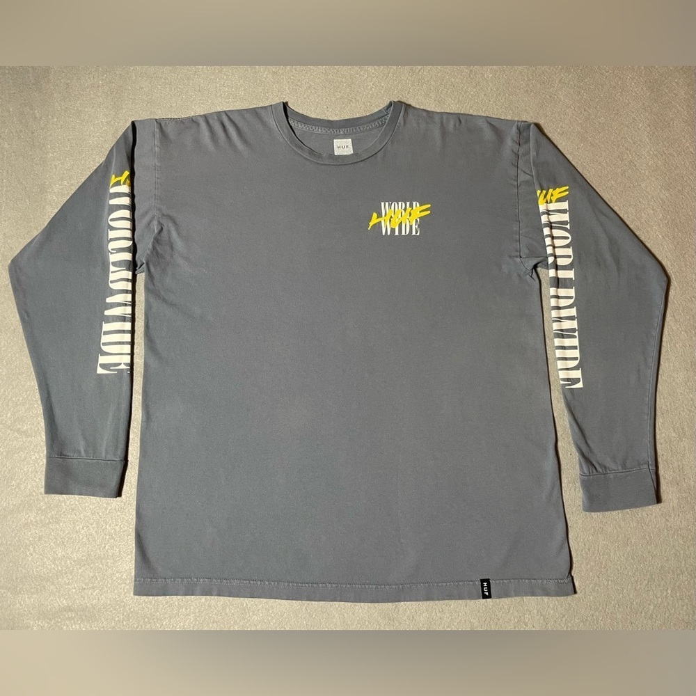 Huf Worldwide Men’s Blue Long Sleeve Shirt Size XL